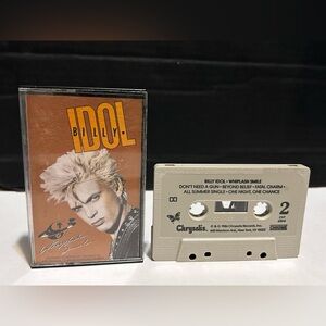 Billy Idol. Whiplash Smile. Music Cassette.